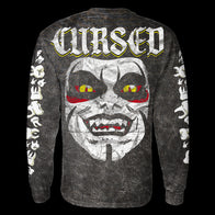 Men's Black Danhausen Cursed! Mineral Wash Long Sleeve T-Shirt - DASH RACEGEAR image 3