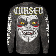 Men's Black Danhausen Cursed! Mineral Wash Long Sleeve T-Shirt - DASH RACEGEAR image 3