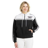 Women's WEAR by Erin Andrews Black SummerSlam 2026 Colorblock Full-Zip Hoodie - DASH RACEGEAR image 1