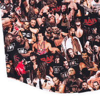 Men's RSVLTS Black WWE Attitude Era KUNUFLEX Button-Down Short Sleeve Shirt