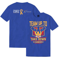 Men's Blue WWE Connor's Cure Team Up To Take Down Cancer T-Shirt