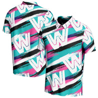 Men's ProSphere Teal/White WWE 90s Jazz Cup Polo
