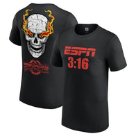 Men's Black WWE ESPN 3:16 T-Shirt - DASH RACEGEAR image 1