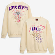Men's Cream AJ Lee Love Bites Sweatshirt - DASH RACEGEAR image 1