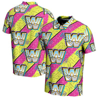 Men's ProSphere Pink/Yellow WWE 90s Polo