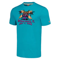 Men's Homage Heather Teal Bash At The Beach 1996 Retro Logo T-Shirt - DASH RACEGEAR image 2