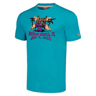 Men's Homage Heather Teal Bash At The Beach 1996 Retro Logo T-Shirt - DASH RACEGEAR image 2
