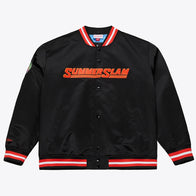 Men's Mitchell & Ness Black SummerSlam 2026 Lightweight Full-Snap Satin Jacket - DASH RACEGEAR image 1