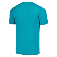 Men's Homage Heather Teal Bash At The Beach 1996 Retro Logo T-Shirt - DASH RACEGEAR image 3