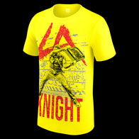 Men's Yellow LA Knight Illustration T-Shirt - DASH RACEGEAR image 2