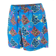 Men's Ripple Junction Blue/Orange WWE Retro Wave Repeating Logo Board Shorts
