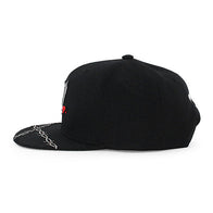 Men's Mitchell & Ness Black WWE Scratch Logo Core Wire Snapback Hat