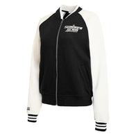Women's WEAR by Erin Andrews Black SummerSlam 2026 Varsity Fleece Full-Zip Jacket - DASH RACEGEAR image 2