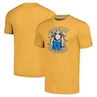Men's Homage Yellow Shockmaster Has Entered Tri-Blend T-Shirt