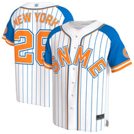 Youth ProSphere White Saturday Night's Main Event Baseball Jersey - DASH RACEGEAR image 1