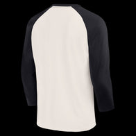 Men's Darius Rucker Collection by Fanatics White/Black WWE Logo 3/4 Sleeve Raglan T-Shirt - DASH RACEGEAR image 4
