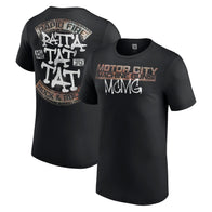 Men's Black Motor City Machine Guns Rapid Fire Rock N' Roll T-Shirt