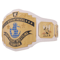WWE Intercontinental Scratch Logo White Replica Title Belt