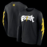 Men's Black CM Punk Electric Punk Long Sleeve T-Shirt - DASH RACEGEAR image 1