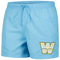 Men's Ripple Junction Light Blue WWE Chrome Logo Board Shorts