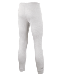 Alpinestars Race V3 Bottom, Auto Racing Base Layer Pants, White, back view featuring textured flame-resistant fabric, elastic waistband, and ribbed ankle cuffs, designed for professional motorsport use