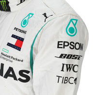 Valtteri Bottas name, Finnish flag and number 77 on 2018 Mercedes F1-inspired race suit