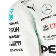 Mercedes, Petronas and Puma shoulder logos on Bottas 2019 race suit - Dash Racegear