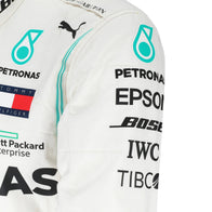 Mercedes-AMG, UBS and Qualcomm chest logos on Bottas 2019 race suit - Dash Racegear