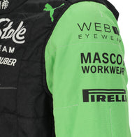 FIA and Puma collar label on Valtteri Bottas’s 2024 Stake Kick Sauber F1 race suit – Dash Racegear.