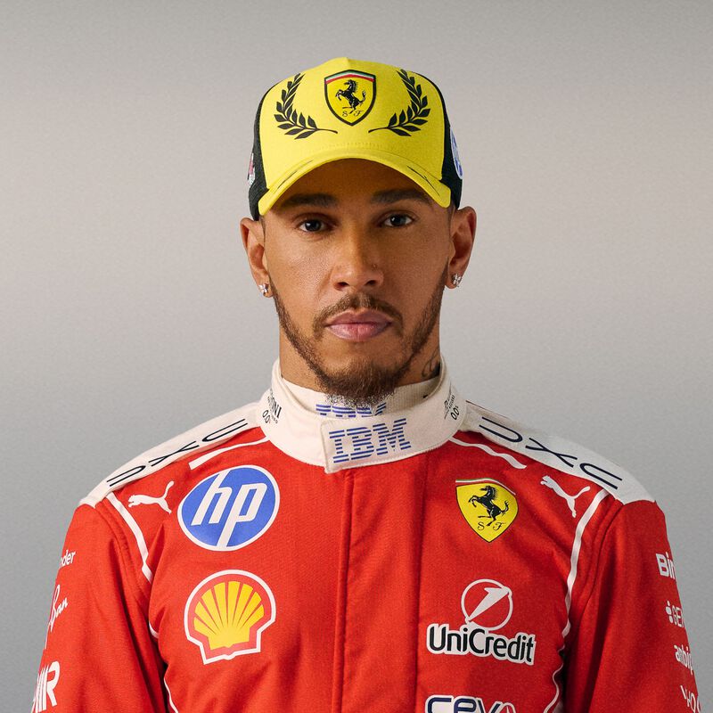 PUMA 2026 Lewis Hamilton British GP Cap in speed yellow Ferrari F1 styling
