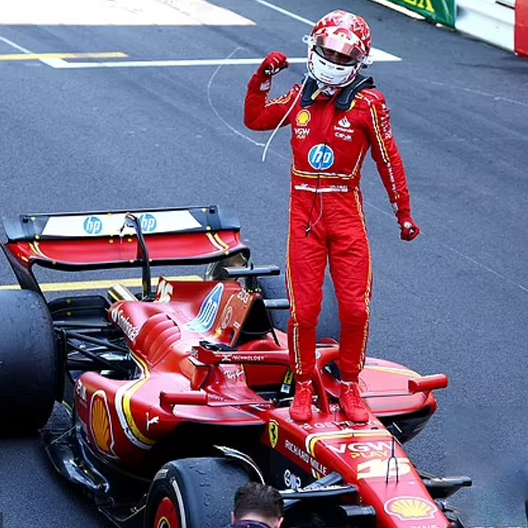 2024 Charles Leclerc Monaco GP Ferrari F1 Replica Race Suit Dash Racegear product image 1