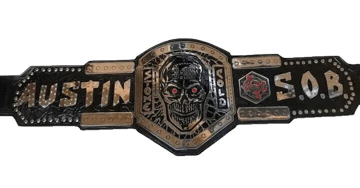 WWE Steve Austin Stone Cold Smoking Skull Championship Belt - 4 | Dash Racegear