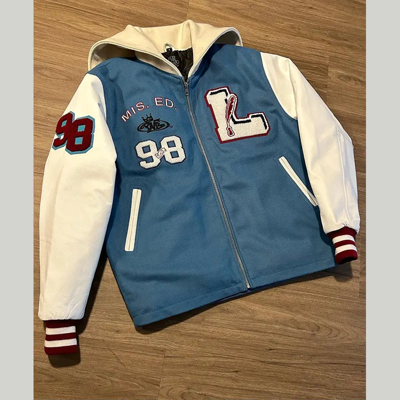 Lauryn Hill 1998 Varsity Jacket Varsity Jacket unisex detail view 4 | Dash Racegear — Hip-Hop Fashion Icon – Lauryn Hill 1998 Varsity Jacket