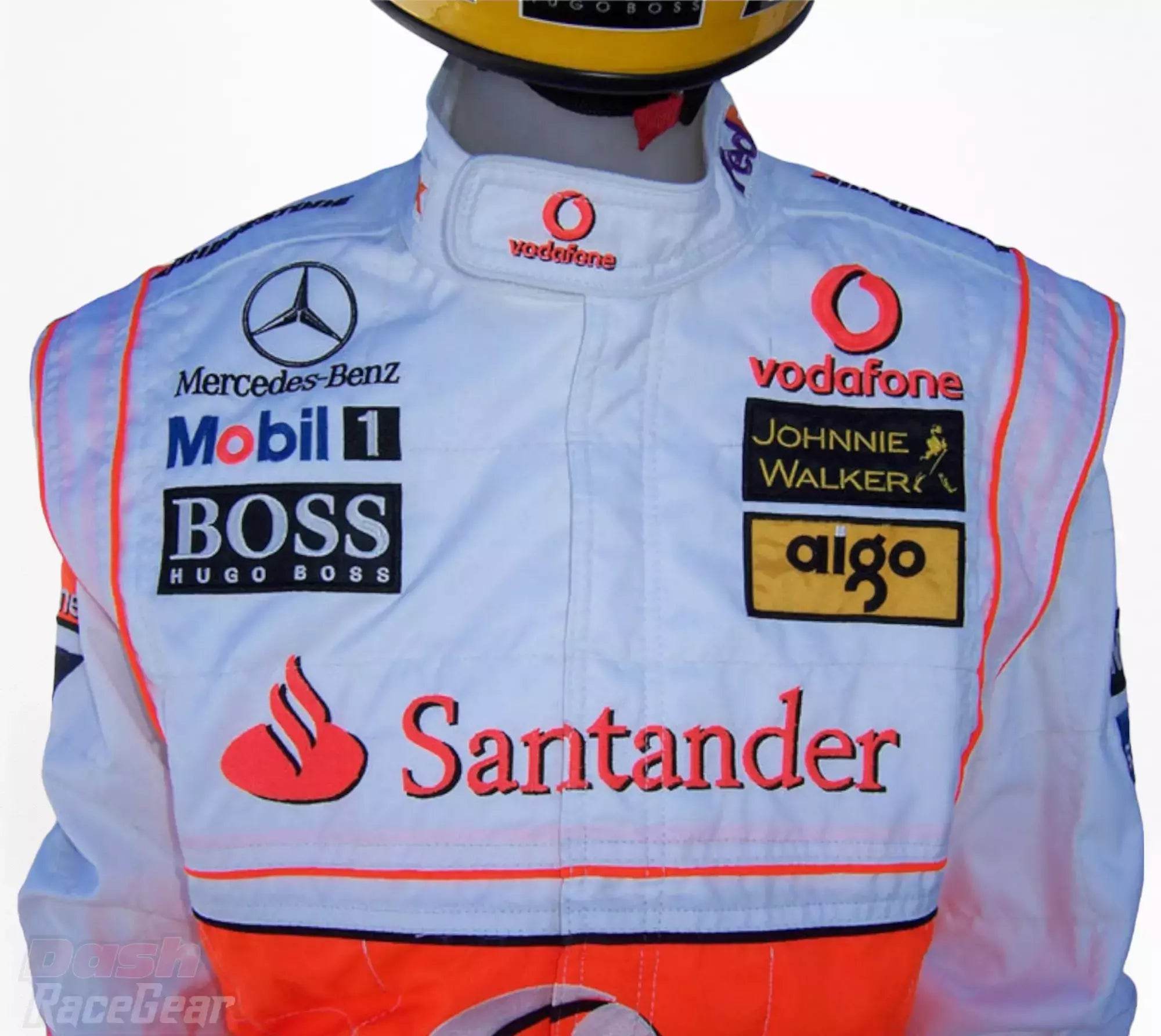 2007 Fernando Alonso McLaren F1 Embroidered Racing Suit - Dash Racegear Store