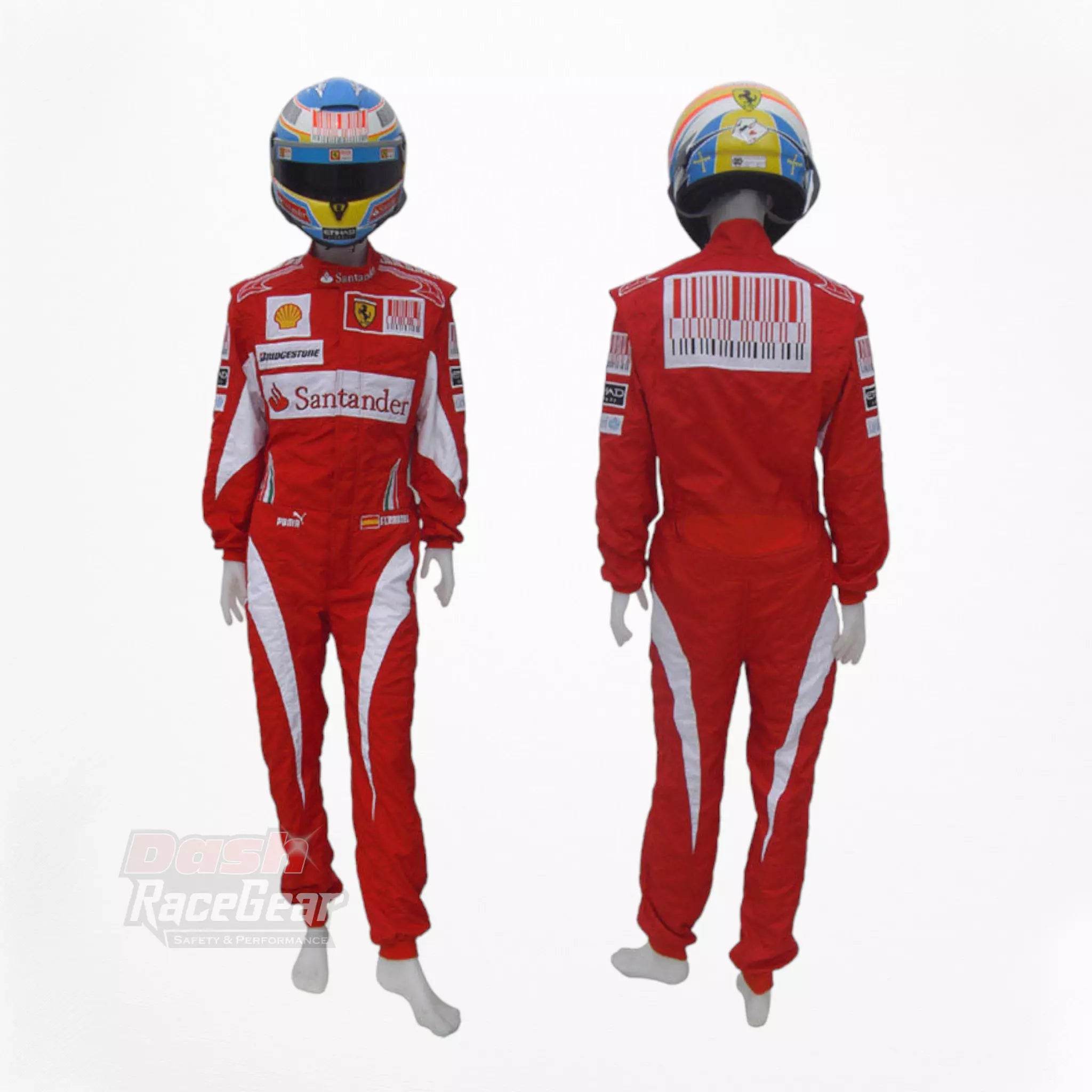 2010 Fernando Alonso Ferrari F1 Embroidered Racing Suit - Dash Racegear Store