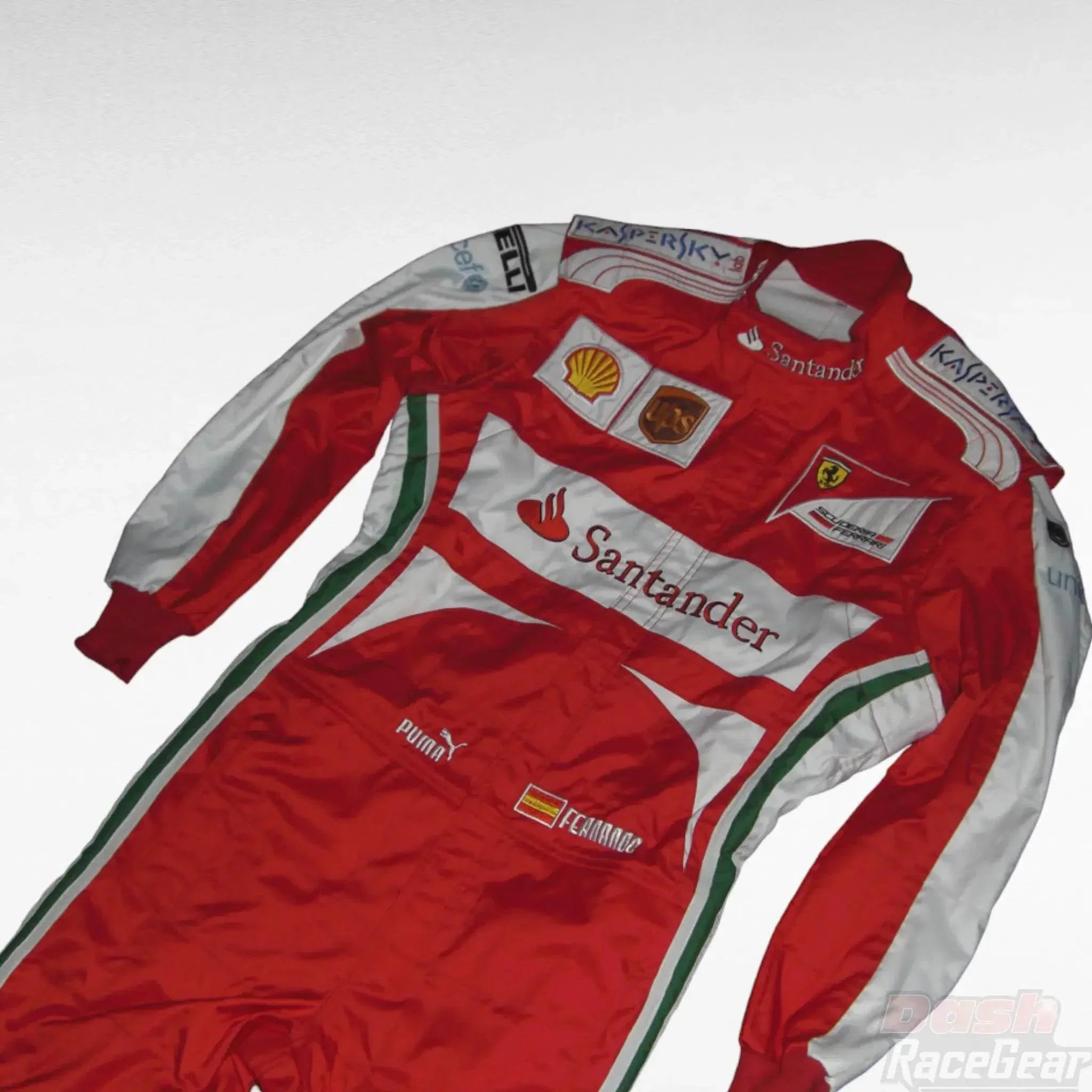 2013 Fernando Alonso Ferrari F1 Embroidered Racing Suit DASH RACEGEAR