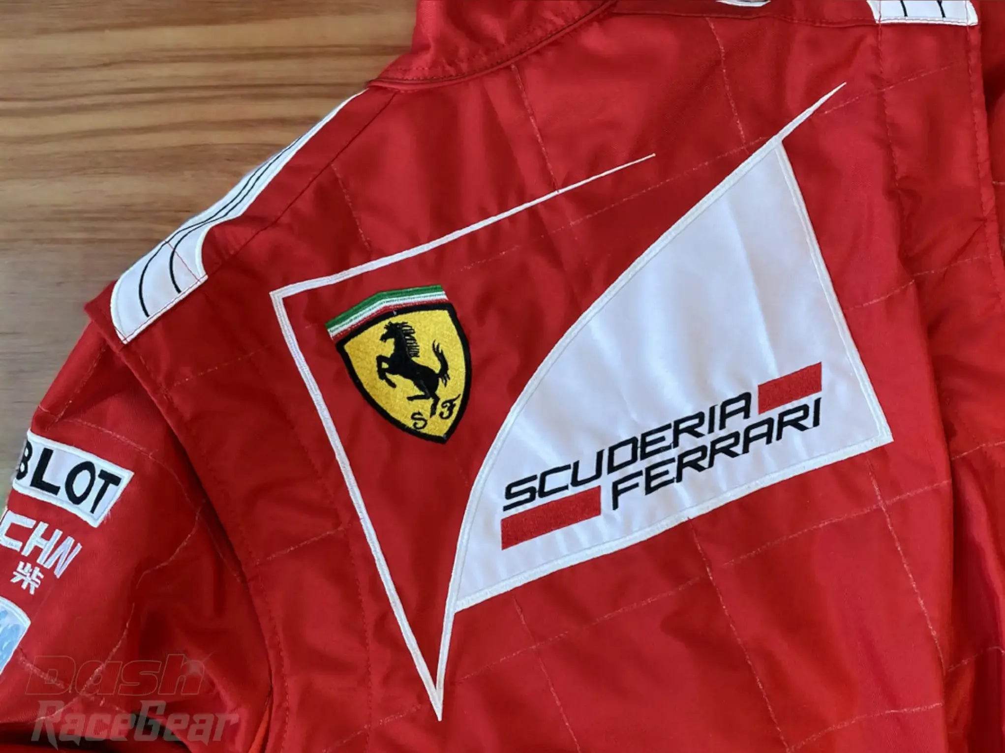 2014 Fernando Alonso Ferrari F1 Embroidered Racing Suit - Dash Racegear Store