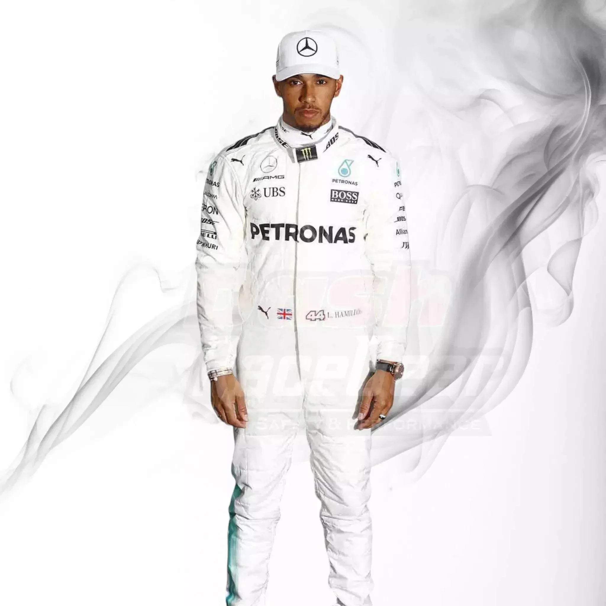 2017 Lewis Hamilton Mercedes-Benz F1 Printed Racing Suit DASH RACEGEAR