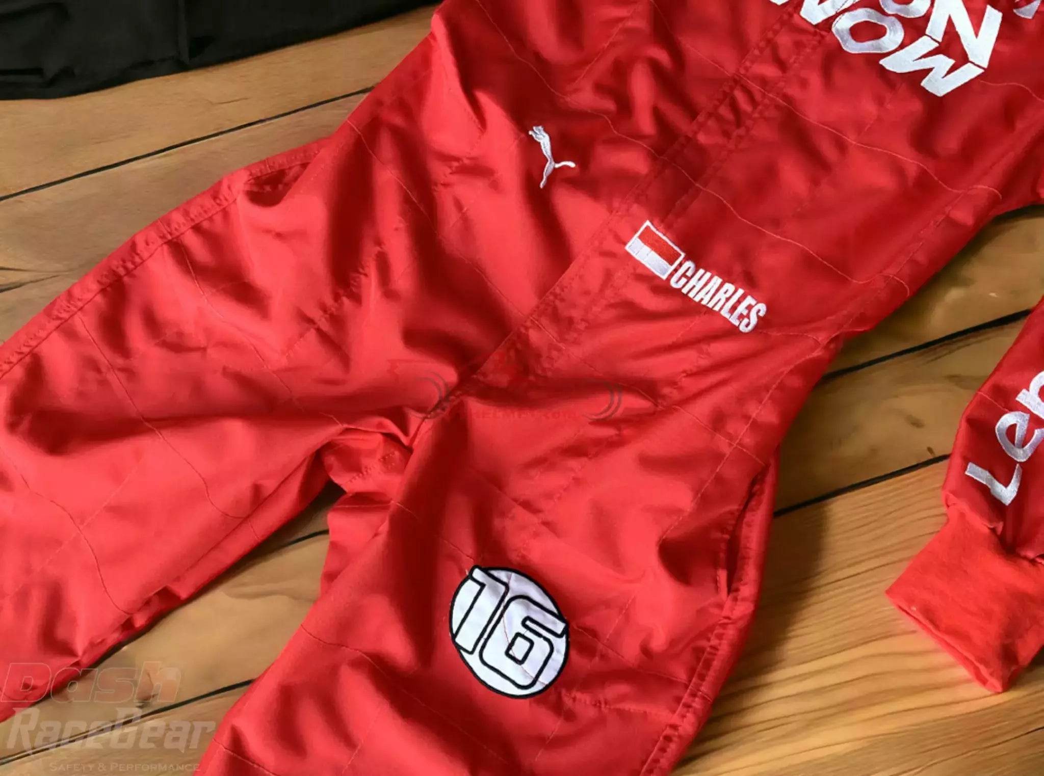 2019 Charles Leclerc Ferrari Mission Winnow F1 Embroidered Racing Suit - Dash Racegear Store