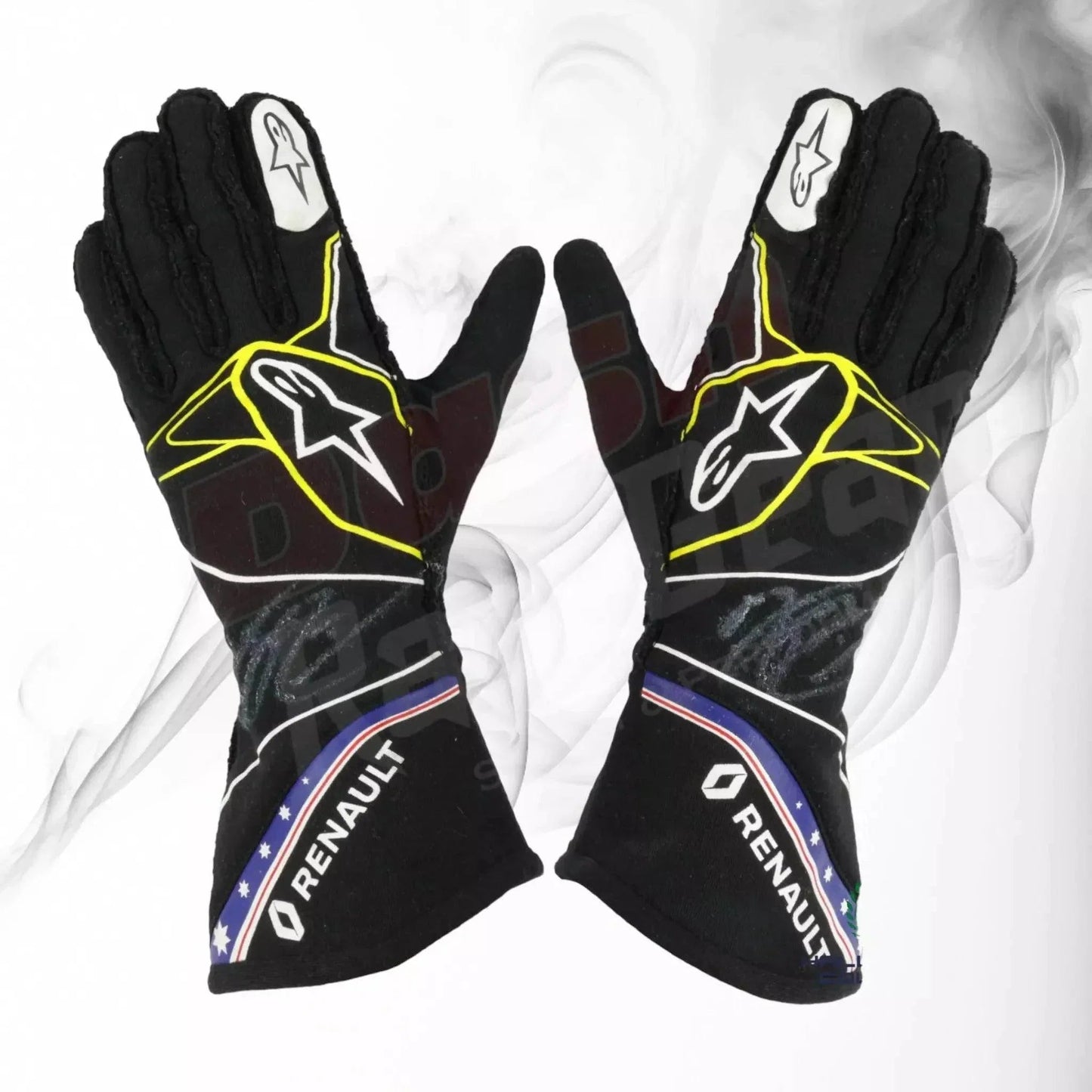 2019 Daniel Ricciard Renault F1 Race Gloves - XLarge | DASH RACEGEAR