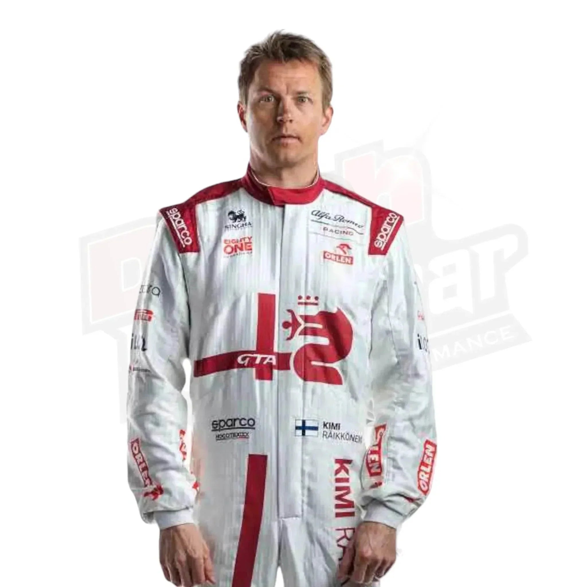 2021 Kimi Räikkönen Alfa Romeo F1 Team Race Suit - 4X - Large / Euro 66