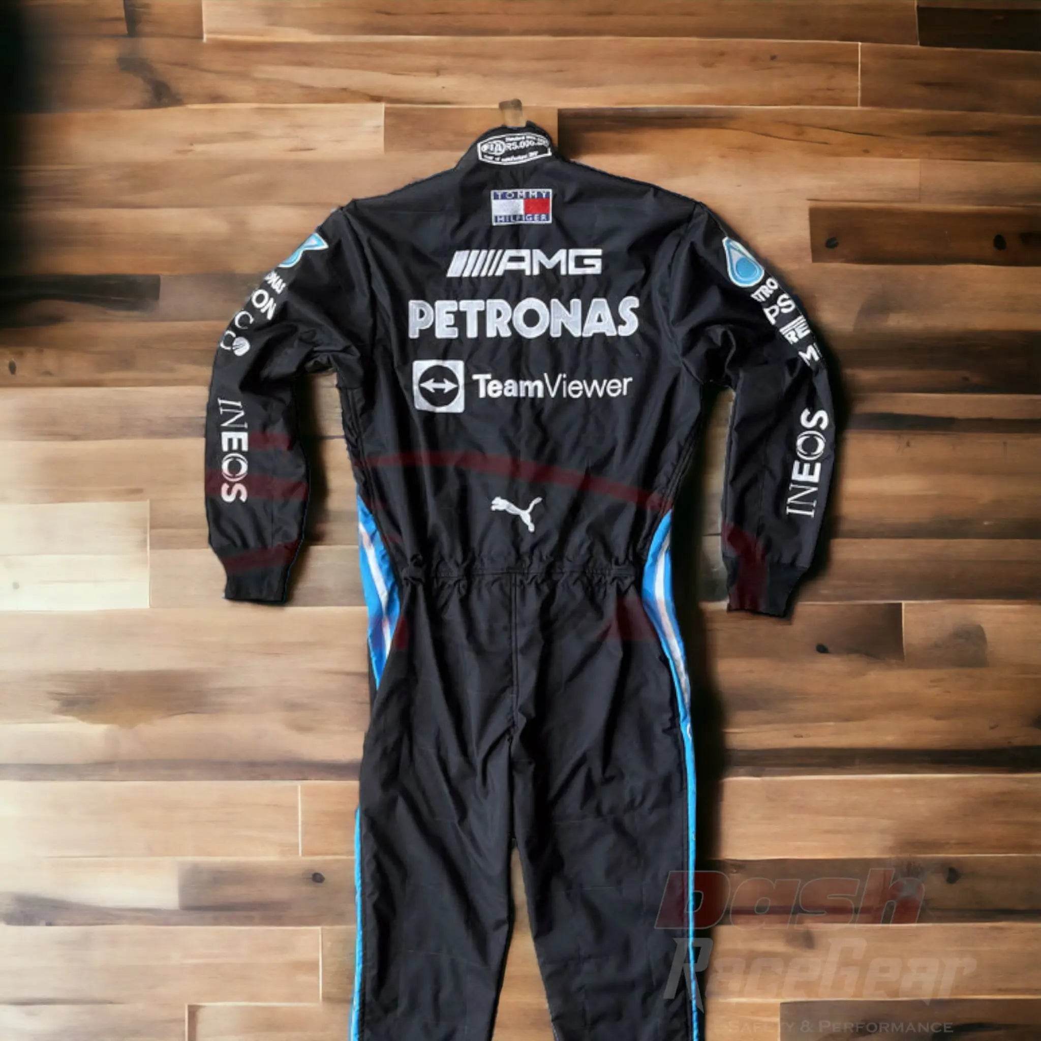 2021 Lewis Hamilton Mercedes Benz F1 Embroidered Race Suit - Dash Racegear Store