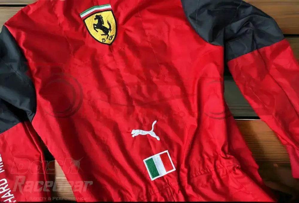 2022 Charles Leclerc Ferrari Embroidered F1 Racing Suit - Dash Racegear Store