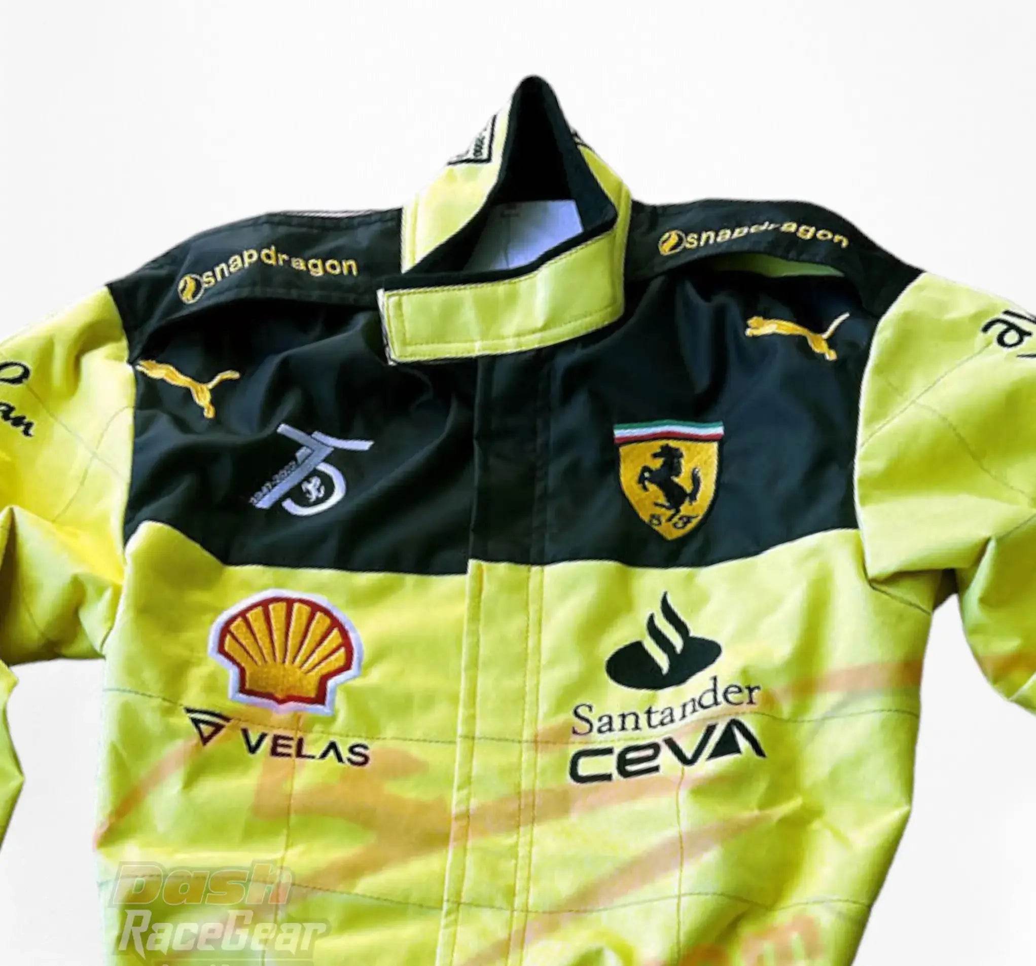 2022 Charles Leclerc Ferrari F1 Embroidered Racing Suit - MONZA GP - Dash Racegear Store