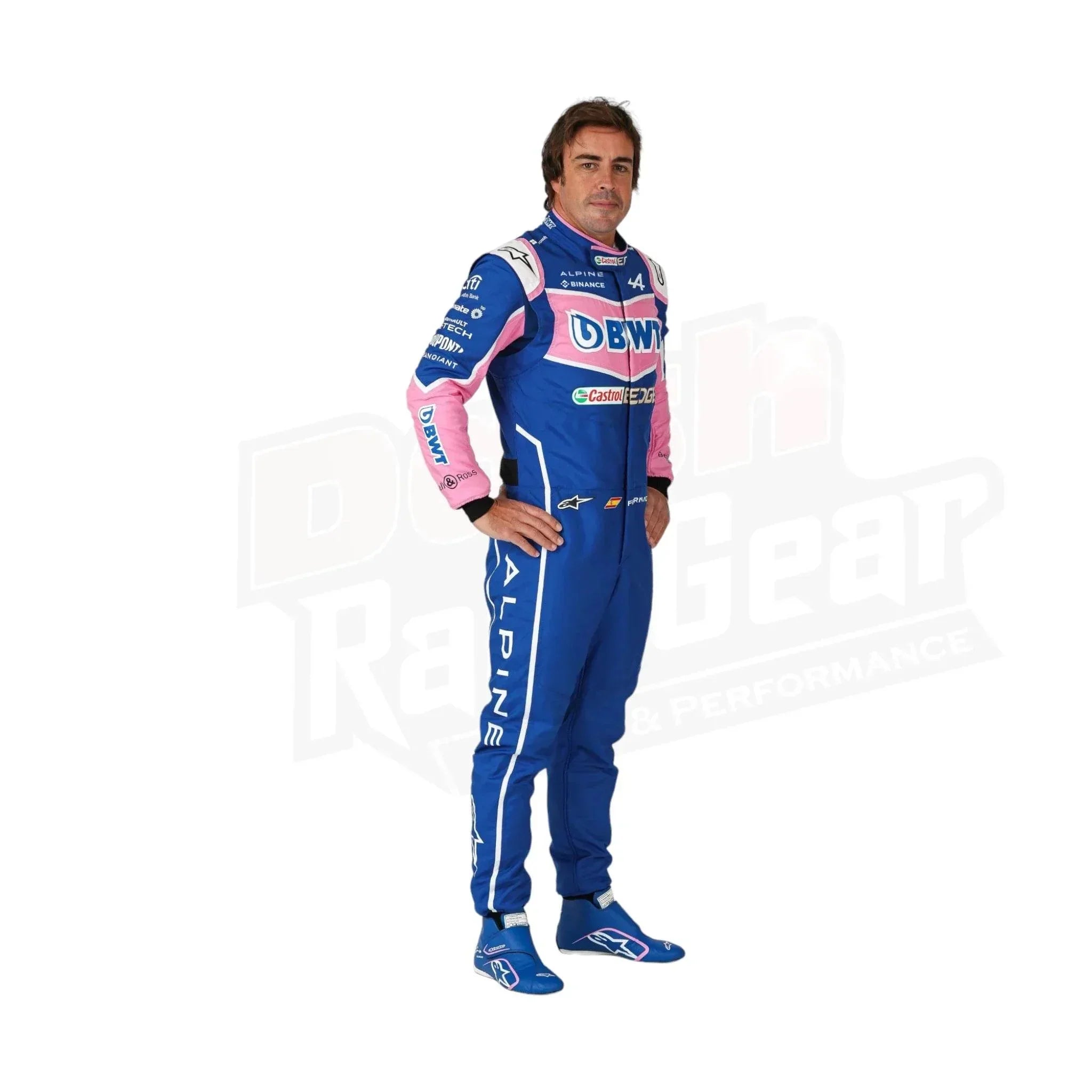 2022 FERNANDO ALONSO ALPHINE F1 RACE SUIT - 4X - Large / Euro 66