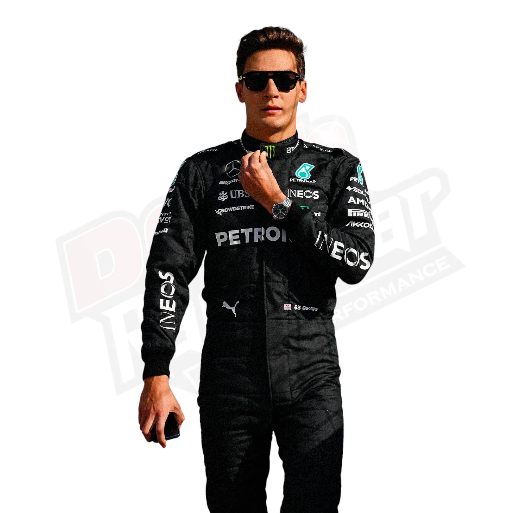 2023 George Russell Mercedes AMG F1 Race Suit - 4X - Large / Euro 66