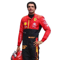 2023 Carlos Sainz Ferrari F1 Spain GP Replica Race Suit Dash Racegear product image 2