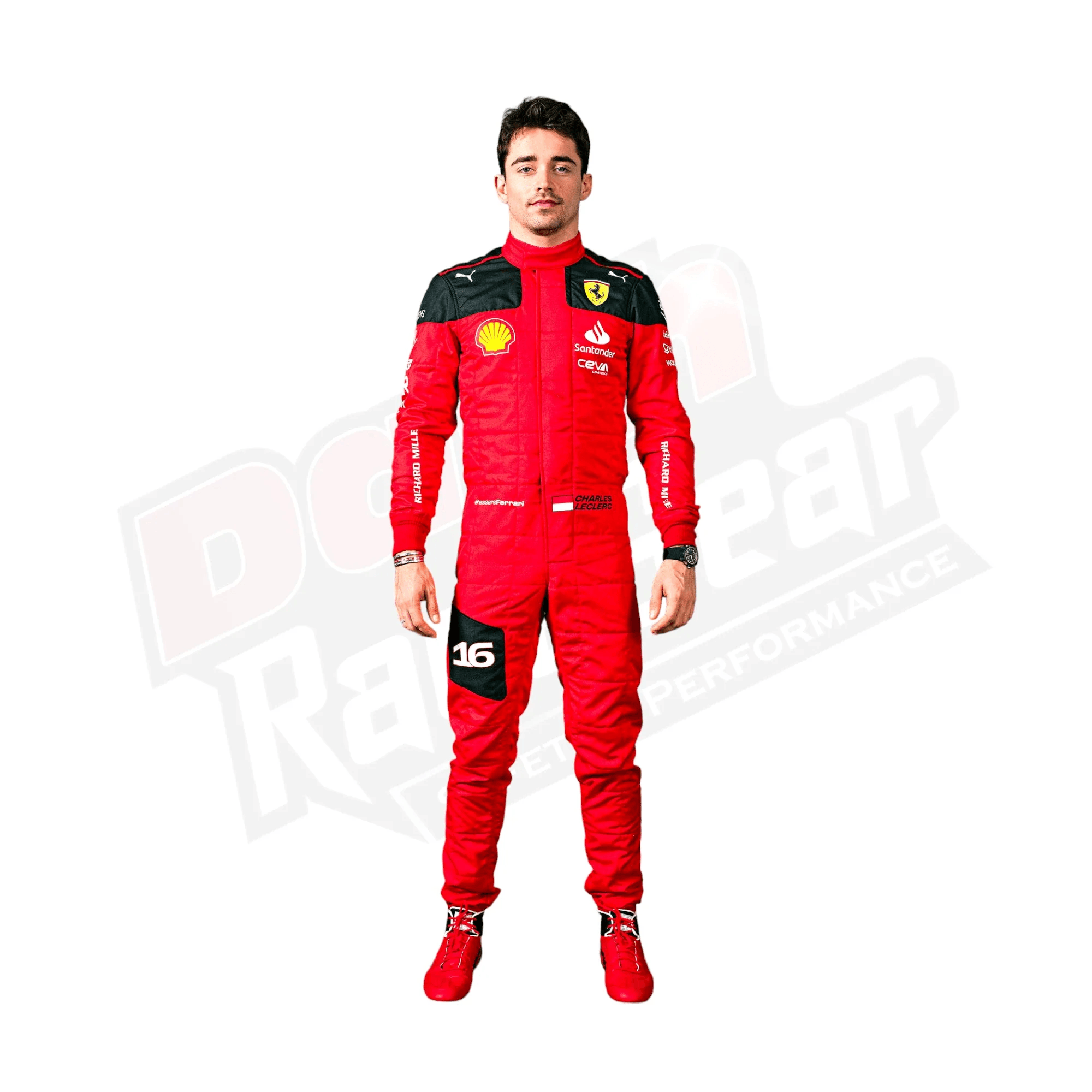 New Charles Leclerc 2023 Race Suit Ferrari F1 KIDS - Dash Racegear Store
