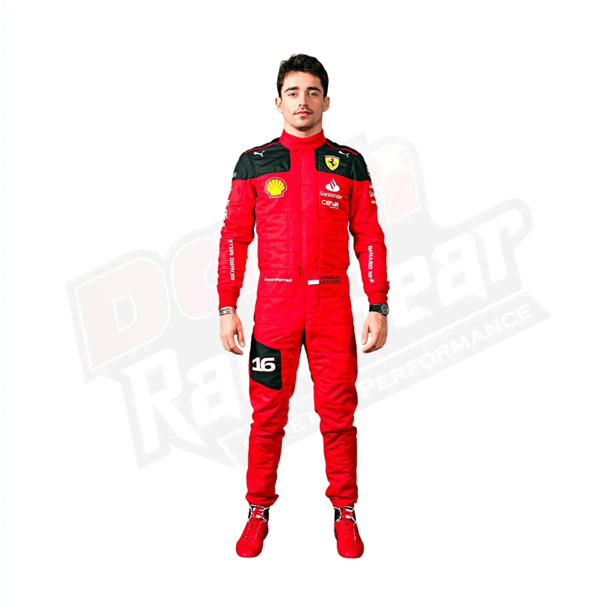 New Charles Leclerc 2023 Race Suit Ferrari F1 - 4X - Large / Euro 66