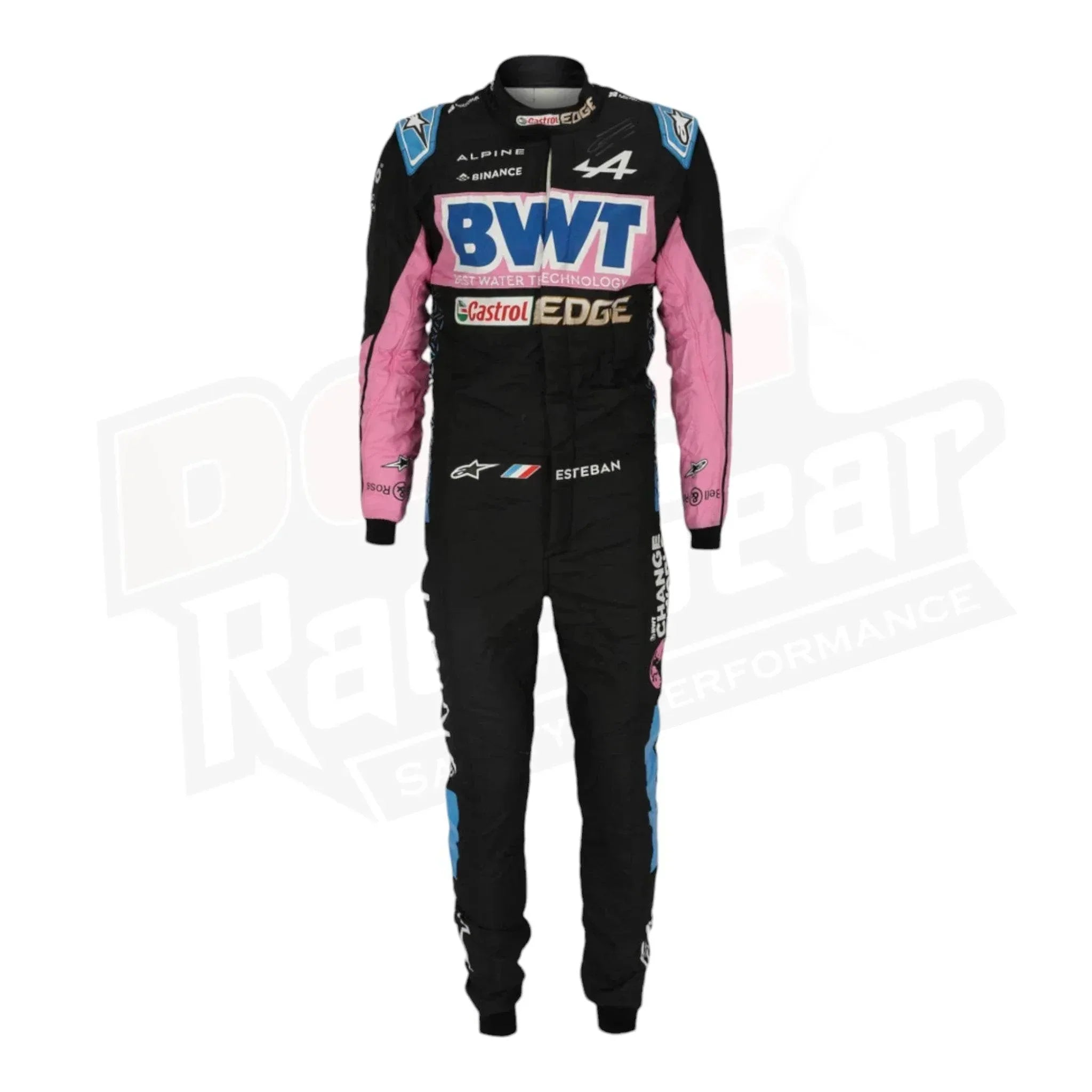 2023 Esteban Ocon BWT Alpine F1 Team Race Suit - Singapore GP - 4X - Large / Euro 66